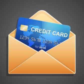 Busta con carta di credito